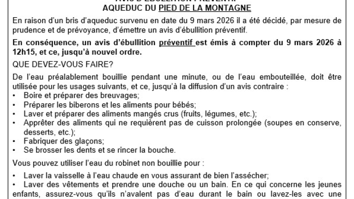 AVID D'ÉBULLITION AQUEDUC PIED DE LA MONTAGNE