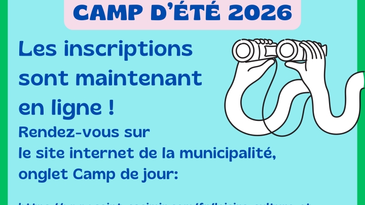 INSCRIPTIONS AU CAMP DE JOUR 2026